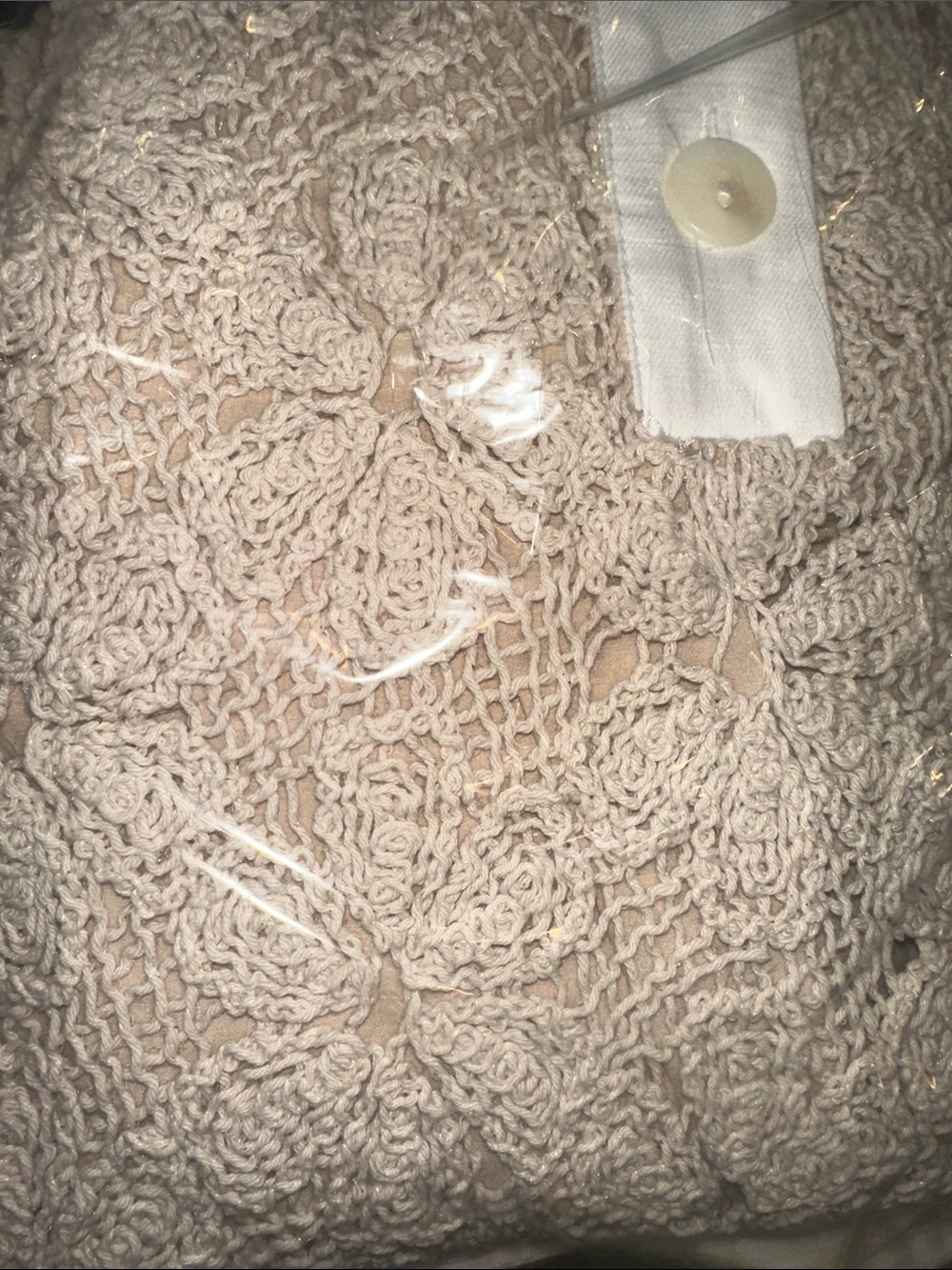 Tuckernuck Cream Crochet Shirt-Tunic Coverup - Picture 8 of 11